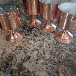 Copper Votive Candle Holders - Set of 4